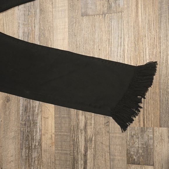 FRAME | Denim Womens Size 29 | Le High Straight Jeans | Black Frayed Fringe Hem​ - Picture 4 of 11